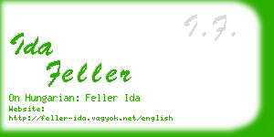 ida feller business card